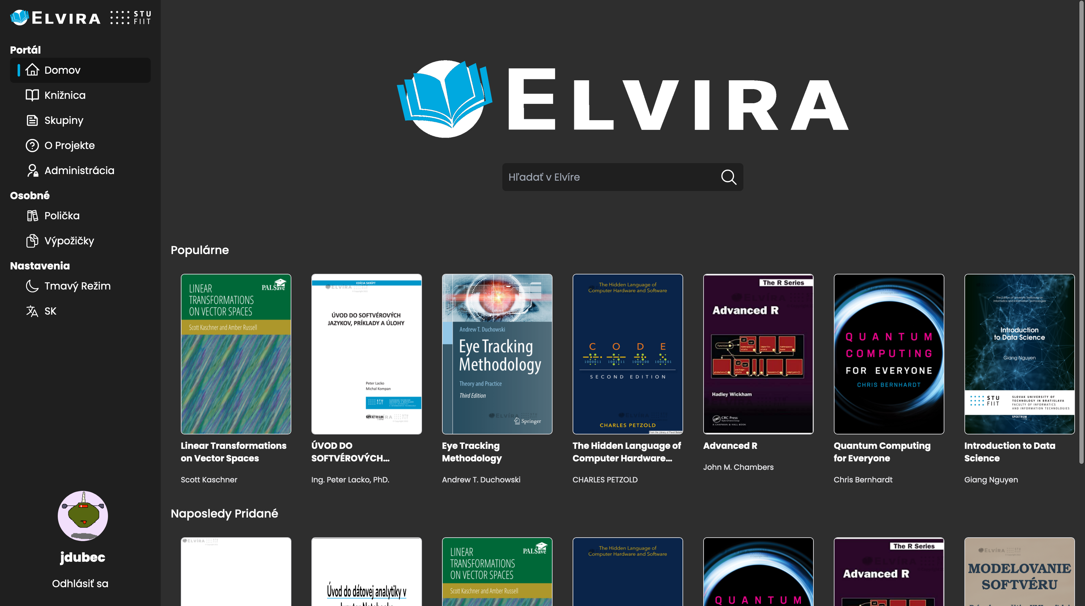ELVIRA Portal screenshot